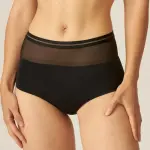 Culotte taille haute ceinture transparente - noir Culotte taille haute ceinture transparente - noir