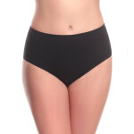 Culotte taille haute en coton noire