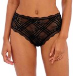 Culotte taille haute en dentelle brode freya noire