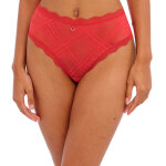 Culotte taille haute en dentelle brod�e freya rouge