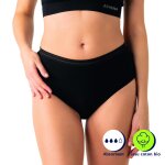 Culotte taille haute pour les rgles femme athena noir en coton