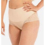 Culotte ventre - plat gainante avec dentelle beige Culotte ventre - plat gainante avec dentelle beige