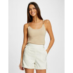 Dbardeur avec bretelles  ornements beige