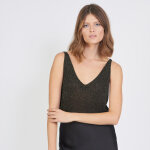 Dbardeur col v devant et dos lurex rachel en viscose noir