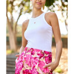 Debardeur dyane blanc / rouge en coton Debardeur dyane blanc / rouge en coton
