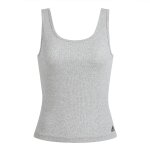 Dbardeur femme active flex ribbed adidas gris en coton