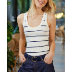 Debardeur lorane ecru / marine en viscose Debardeur lorane ecru / marine en viscose