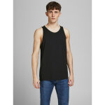 Débardeur regular fit col rond sans manches noir en coton Débardeur regular fit col rond sans manches noir en coton