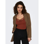Dbardeur spaghetti marron en coton