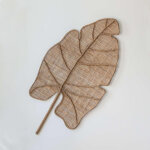 D�co murale feuille en fibre v�g�tale colocasia beige