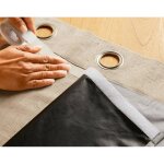 Doublure de rideau occultante verso noir en polyester Doublure de rideau occultante verso noir en polyester
