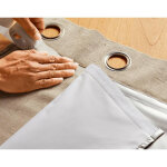 Doublure thermique pour rideau verso gris inox en polyester Doublure thermique pour rideau verso gris inox en polyester