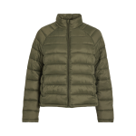 Doudoune col montant haut marron clair