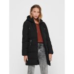 Doudoune coupe - vent capuche finitions cordon de serrage long noir