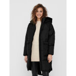 Doudoune coupe - vent col haut manches longues long noir daisy