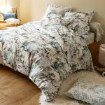 Housse de couette en coton dr. chalets motif chalet - blanc
