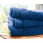 Drap de douche micro - coton 600 gr / m bleu royal