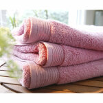 Drap de bain uni en micro - coton 600 g / m² - bois de rose Drap de bain uni en micro - coton 600 g / m² - bois de rose