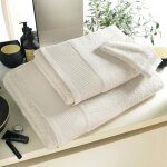 Drap de bain beesponge en coton blanc craie