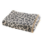 Drap de bain en coton fauve - anthracite