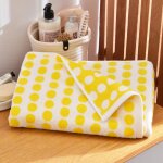 Drap de bain epais jaune poispois