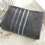 Drap de bain extra soft gris fonc�