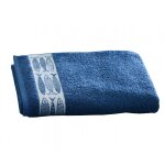 Drap de bain sardinette bleu en coton