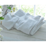 Drap de bain uni lauréat 450 gm2 - blanc Drap de bain uni lauréat 450 gm2 - blanc