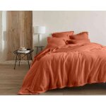 Drap en coton bio et chanvre terracota