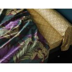 Drap - housse cache cache feuillage tropical - prune