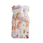 Drap - housse cheval rose rose clair en coton Drap - housse cheval rose rose clair en coton