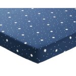Drap - housse constellation bleu en coton Drap - housse constellation bleu en coton