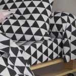 Drap - housse en coton lorenz - noir / blanc Drap - housse en coton lorenz - noir / blanc