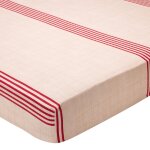 Drap housse coton toboggan - rouge