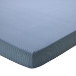 Drap housse en coton voiliers bleu