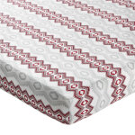 Drap housse girly motif �cailles rouge