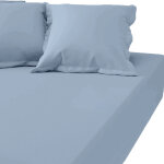 Drap - housse grand bonnet xl percale de coton tertio ; - bleu - ciel