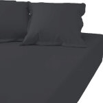 Drap - housse grand bonnet xl percale de coton tertio ; - gris - anthracite