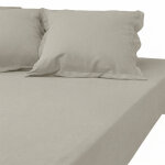 Drap - housse grand bonnet xl percale de coton tertio ; - gris - perle