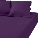 Drap - housse grand bonnet xl percale de coton tertio ; - violet