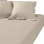 Drap - housse grand bonnet xl satin de coton uni tertio ; - beige - ecru