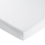 Drap housse lin lav� laureat blanc
