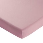 Drap housse en lin lav� laureat rose th�