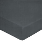 Drap housse lin lav� louxor graphite bonnet 30 cm
