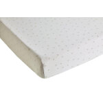 Drap - housse métis jacquard 70% coton - 30% lin gramines créme Drap - housse métis jacquard 70% coton - 30% lin gramines créme