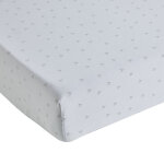 Drap - housse métis jacquard 70% coton - 30% lin gramines perle Drap - housse métis jacquard 70% coton - 30% lin gramines perle