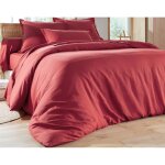 Drap - housse orange en lin