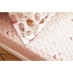 Drap - housse pastilles - rose