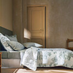 Drap housse en percale de coton promenade sauge coordonn - bonnets de 30cm