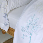 Drap housse percale de coton recif - blanc